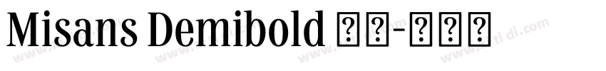 Misans Demibold 粗体字体转换
